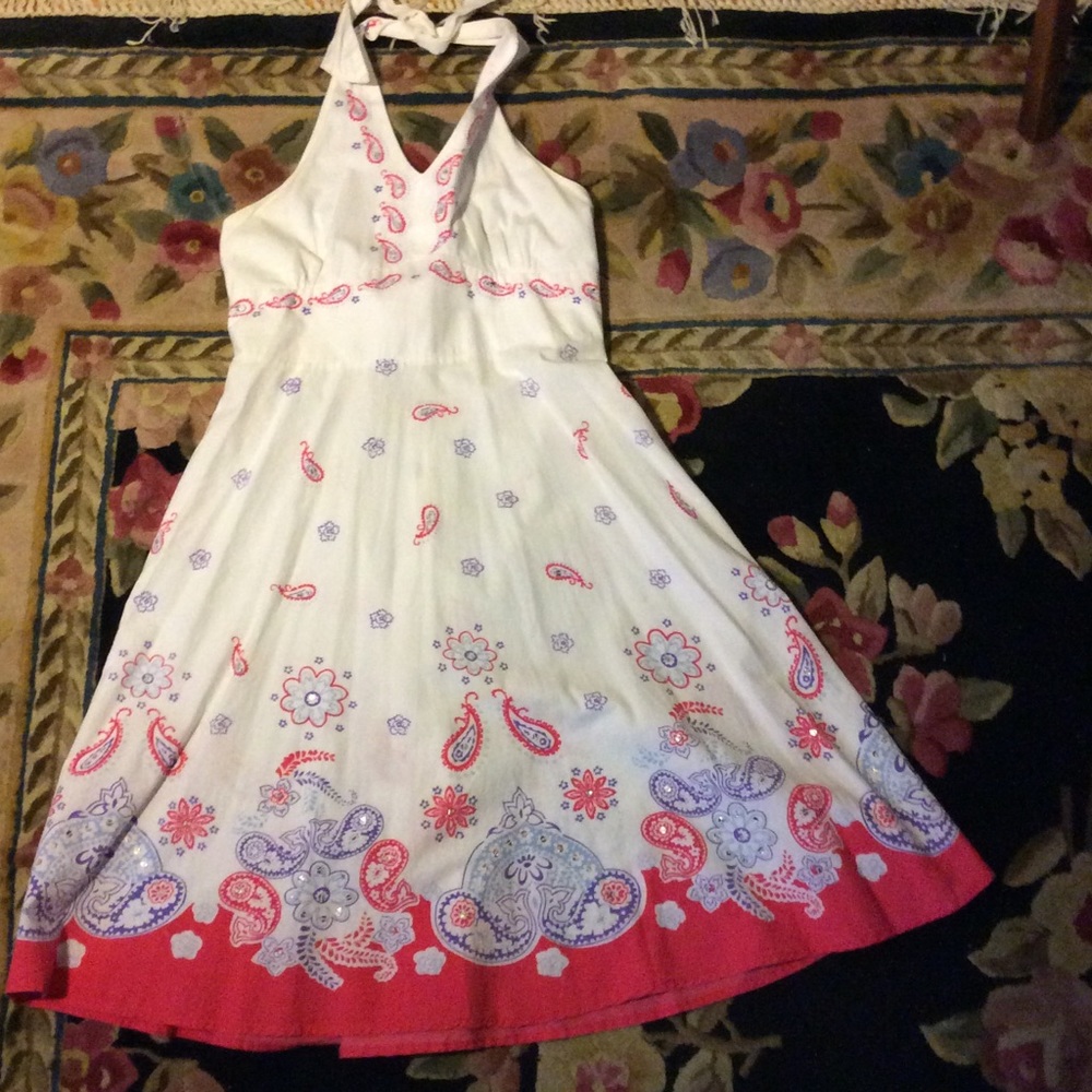 Red white and blue halter top dress - Picture 2 of 4